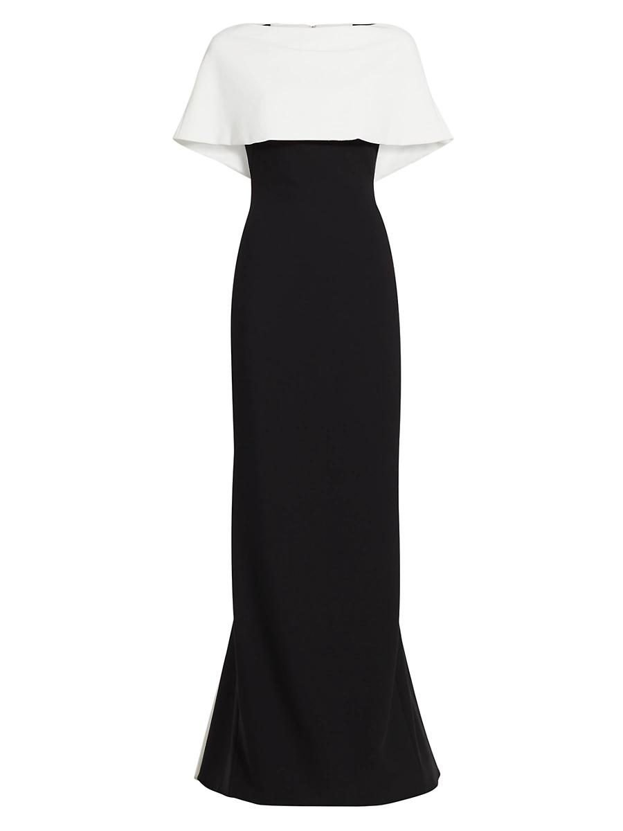 Womens Two-Tone Bateau Neckline Gown Product Image