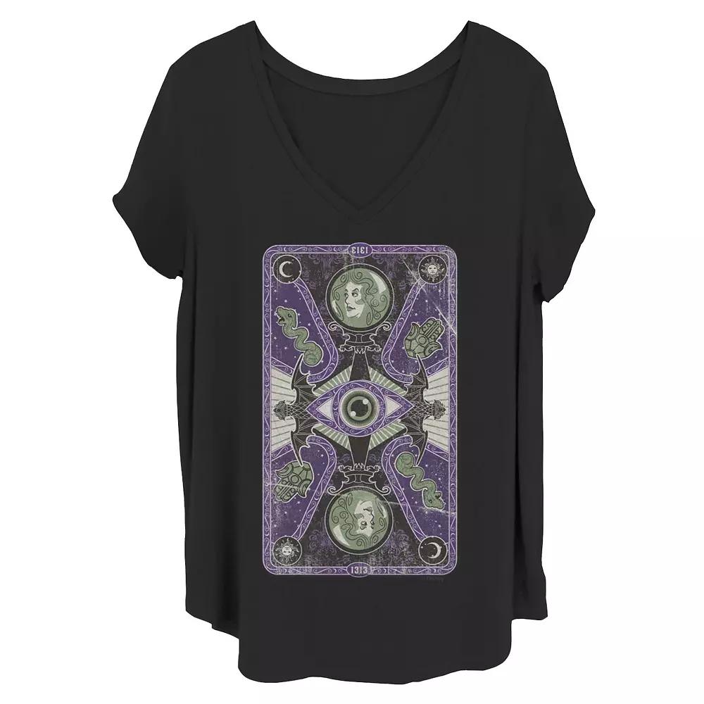 Disney's The Haunted Mansion Women's Madame Leota Tarot Card V-Neck Tee, Girl's,  Product Image