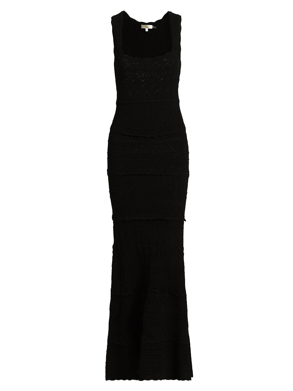 Womens Stretch Pointelle Ellaria Knit Maxi-Dress Product Image