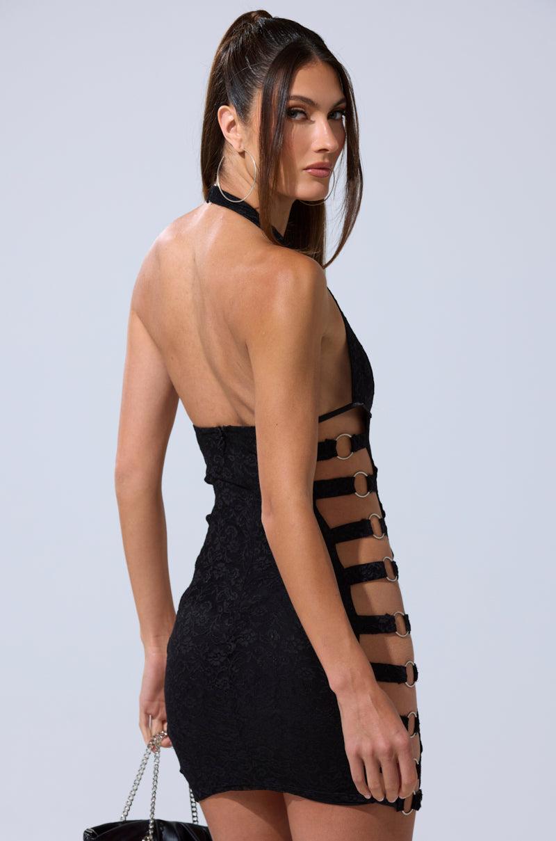 NOT FOR EVERYONE CUTOUT LACE MINI DRESS Product Image