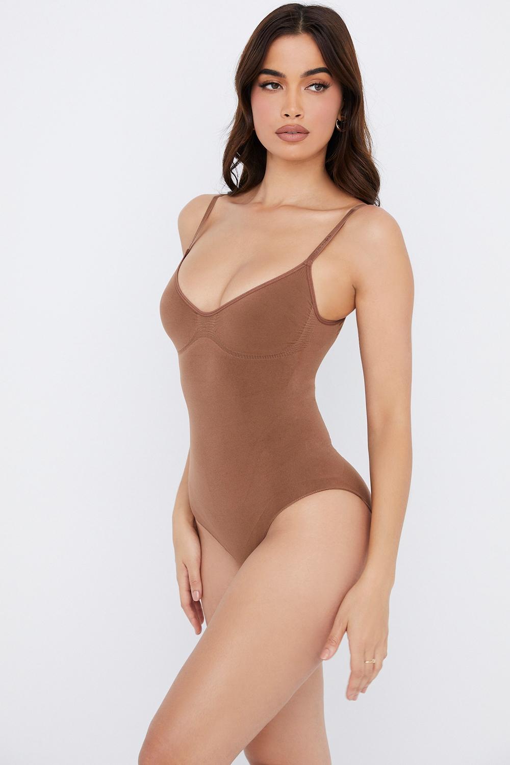  sculpting full brief bodysuit almond Product Image