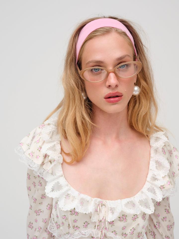 Pastel Fields Midi Dress — Cream Product Image