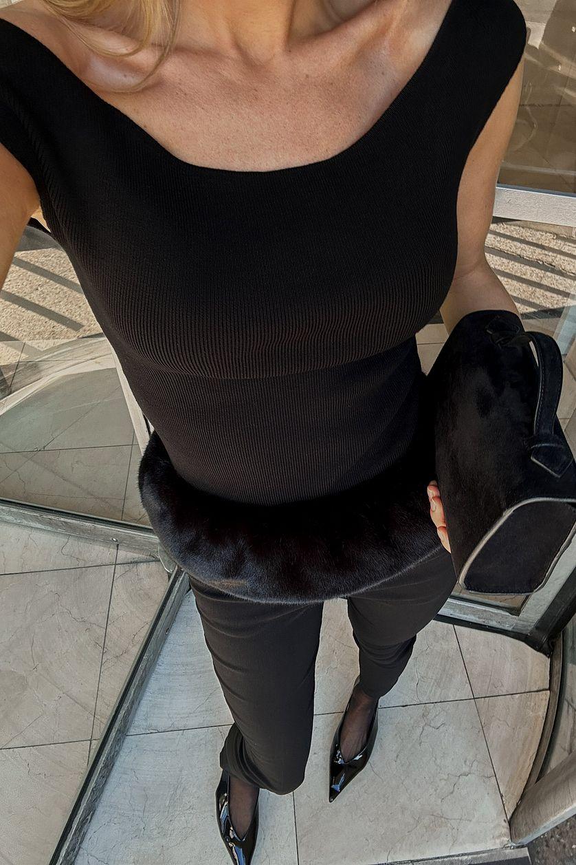 Faux Fur Detail Top Product Image