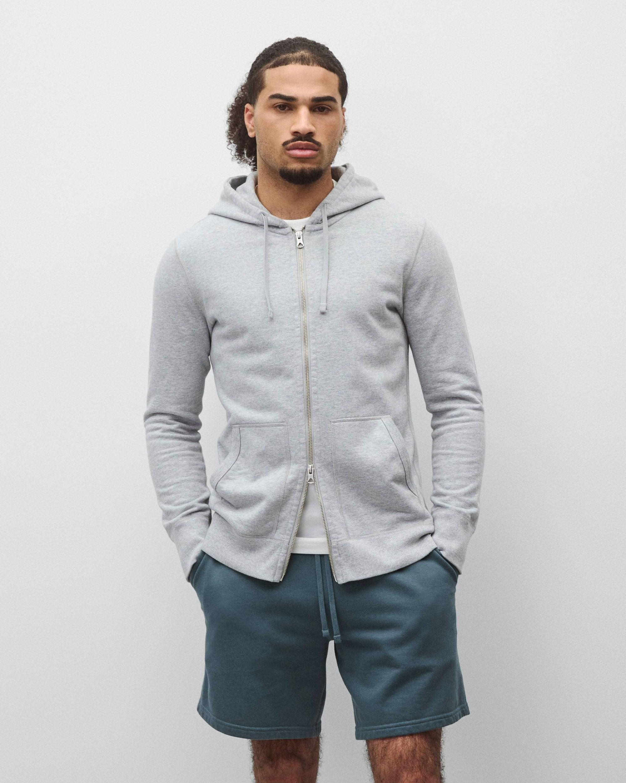 Midweight Terry Slim Zip Hoodie Male Product Image