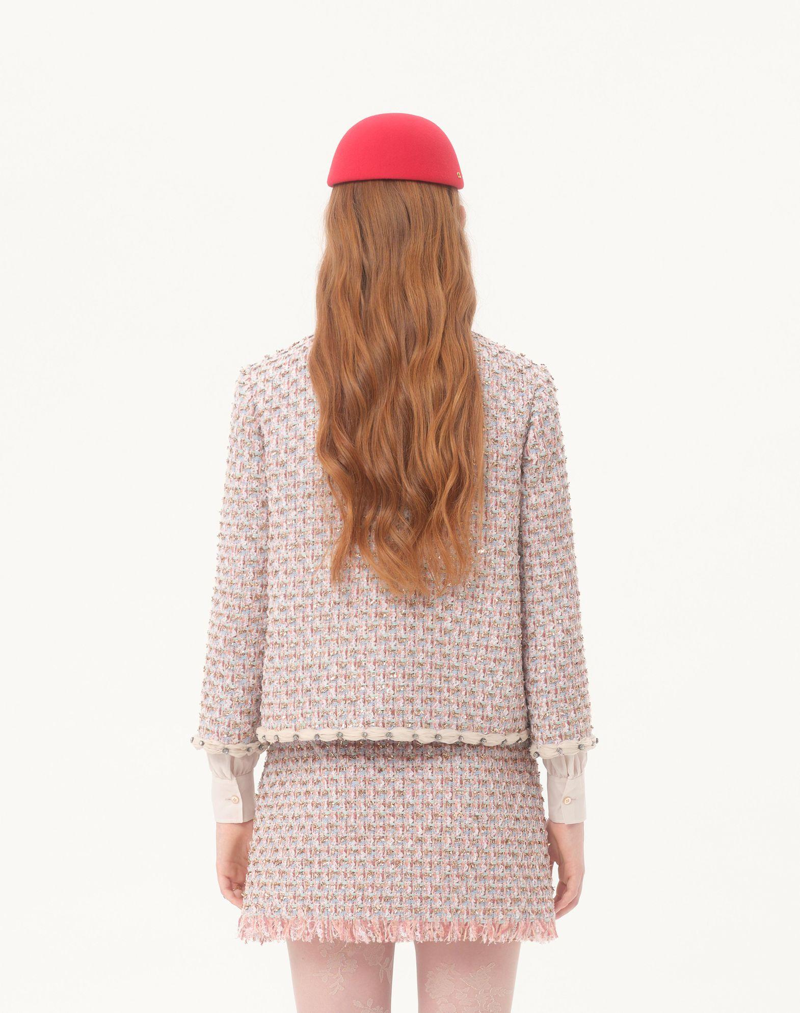 Embroidered Ribbon Tweed Jacket Product Image