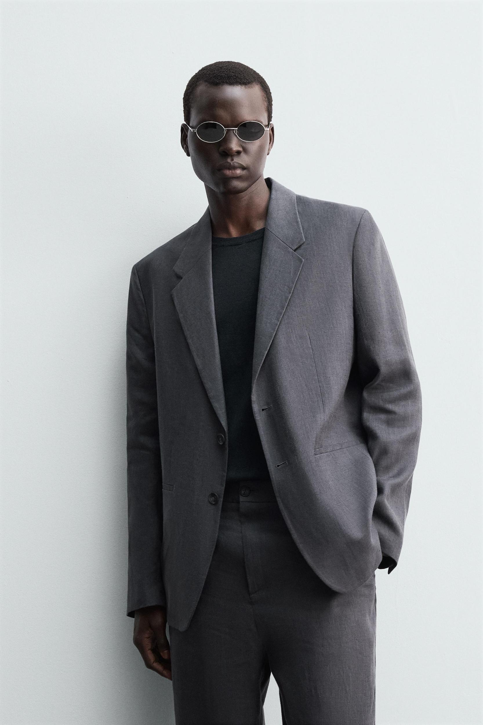 100% LINEN SUIT BLAZER Product Image