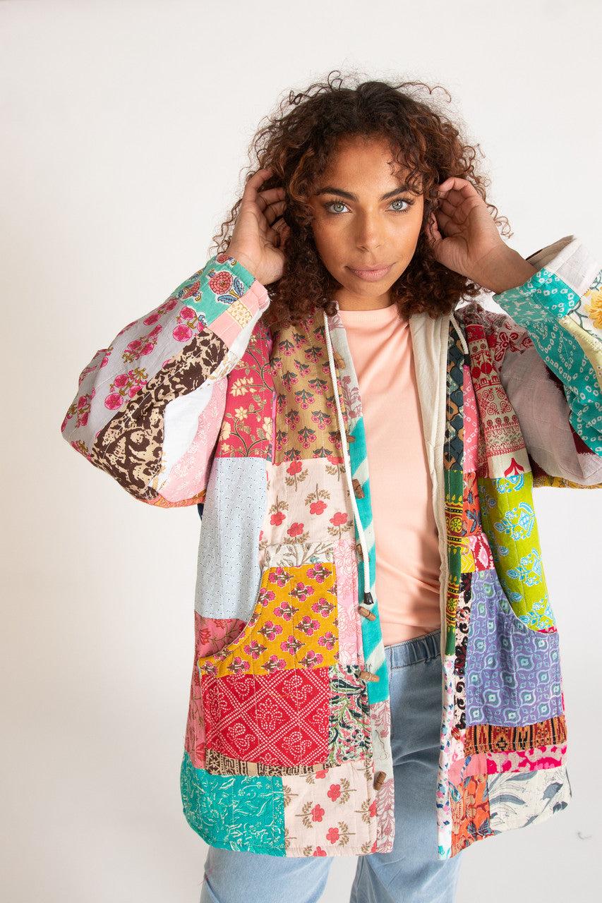 Hooded Patchwork Jacket Product Image