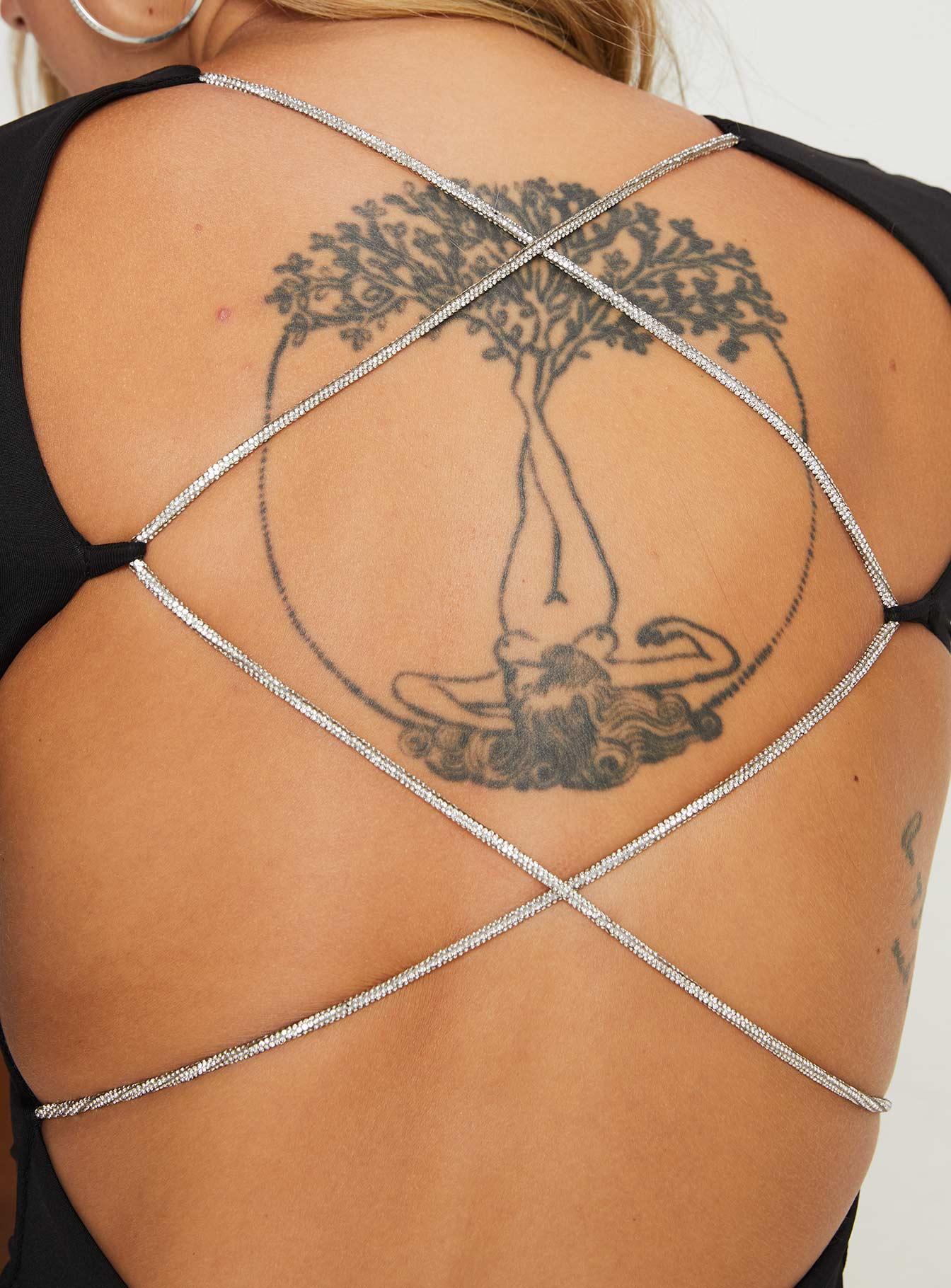 Verisha Long Sleeve Mini Dress Black Product Image