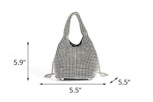 Full Diamond Bag Bucket Rhinestone Chain Purse Product Image