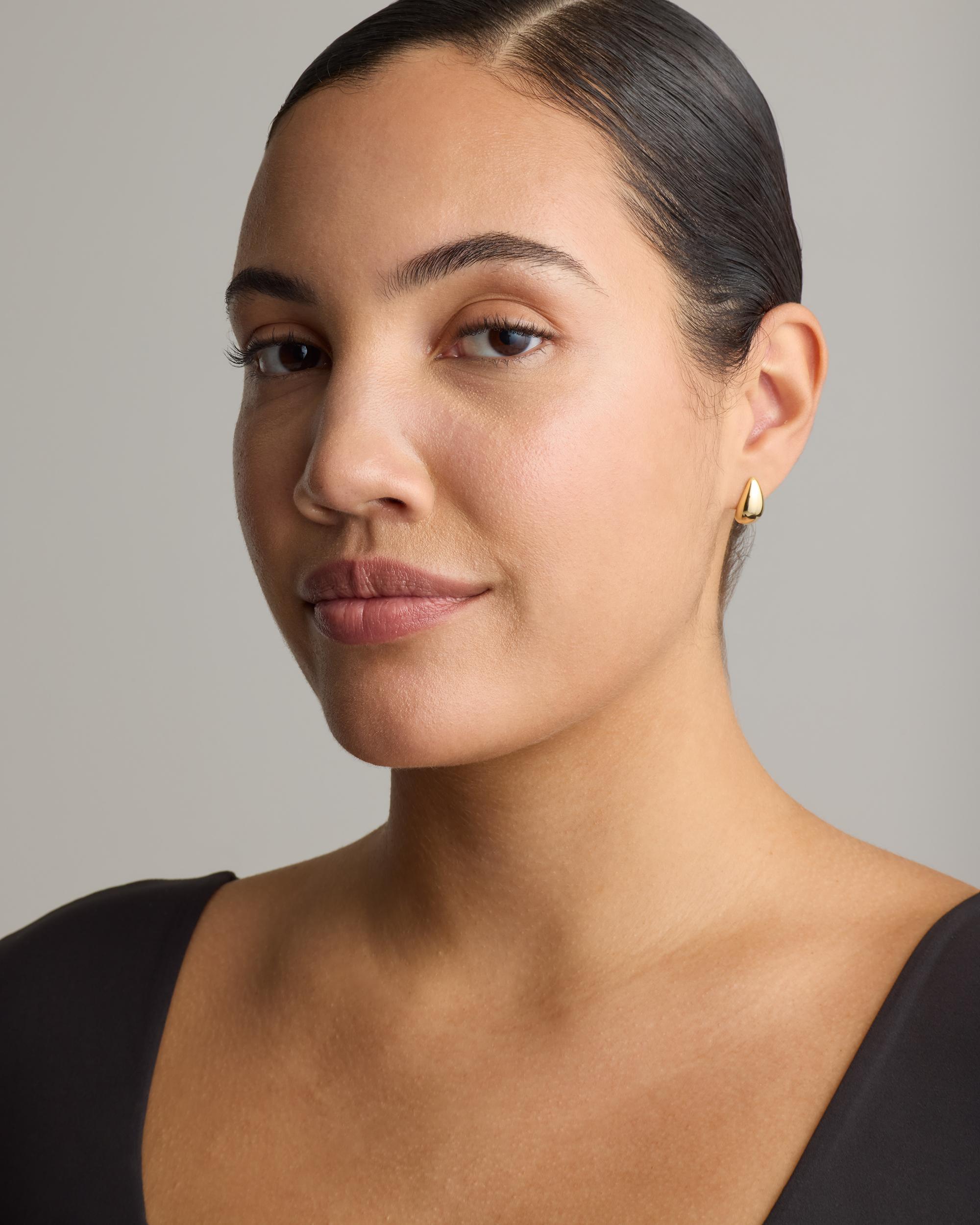 Quince | Women's 14K Gold Small Teardrop Earrings Product Image