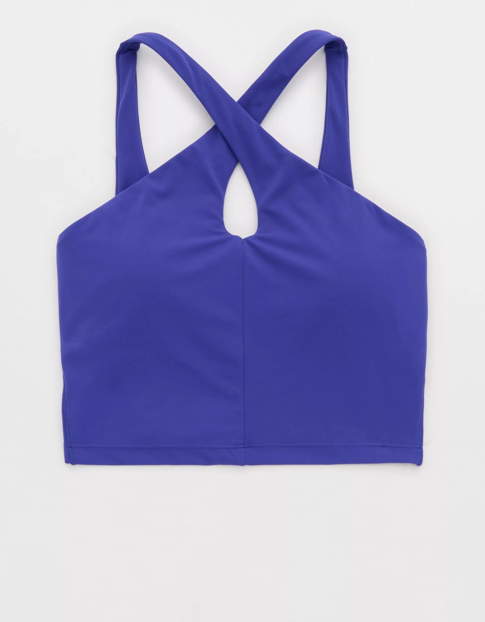 OFFLINE By Aerie Real Me XTRA Criss Cross High Neck Sports Bra Product Image