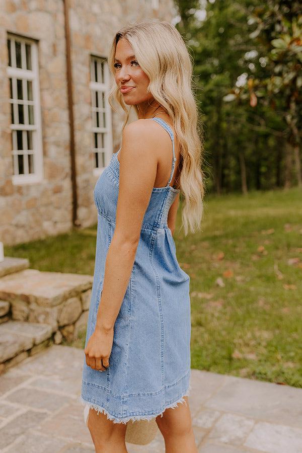 Downtown Diva Denim Mini Dress Product Image