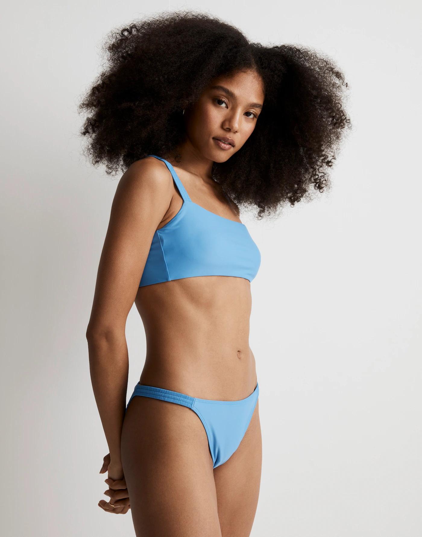 Mid-Rise Scrunchy Bikini Bottoms Product Image