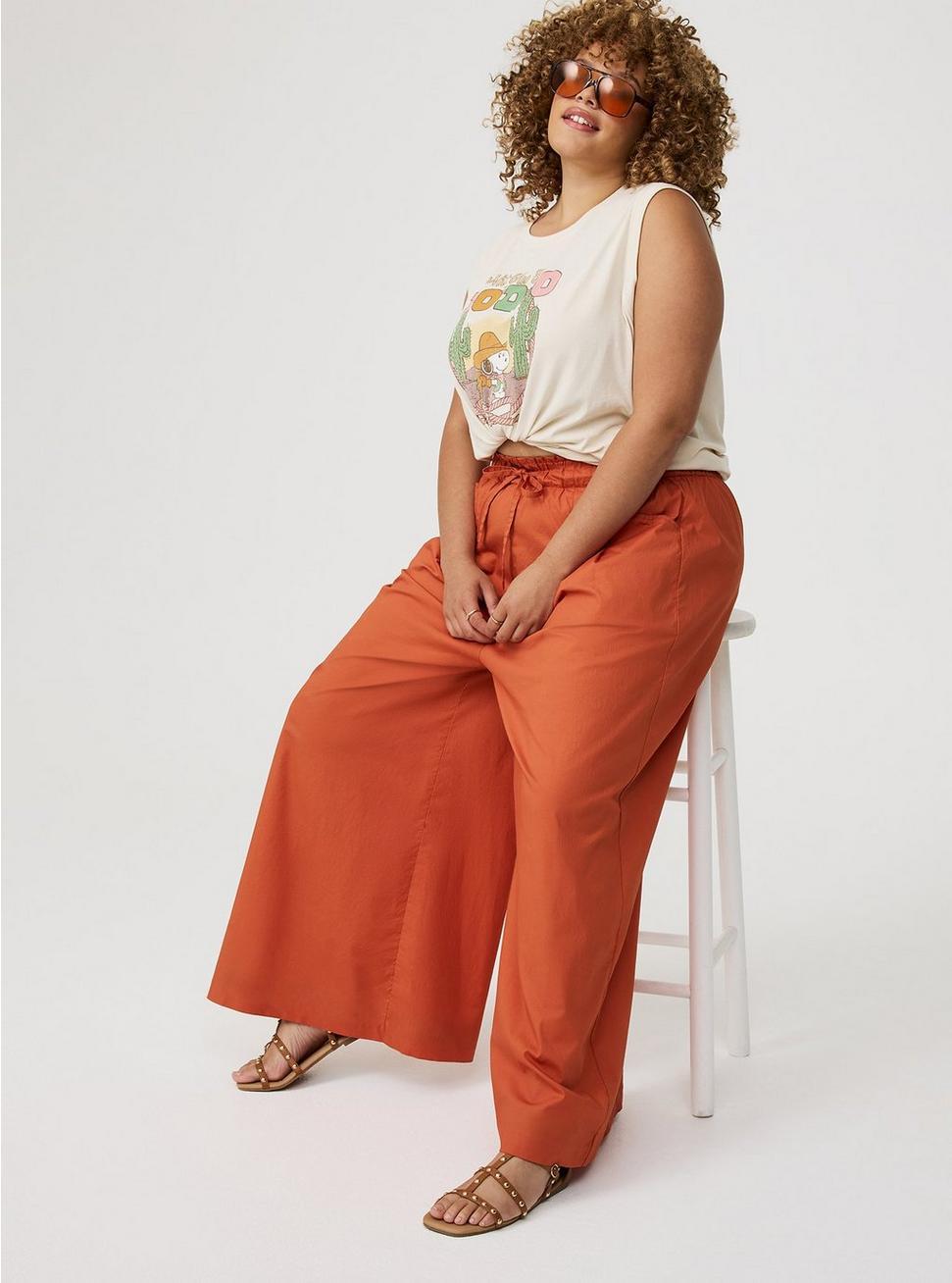 Pull-On Paper Bag Crop Pant Product Image