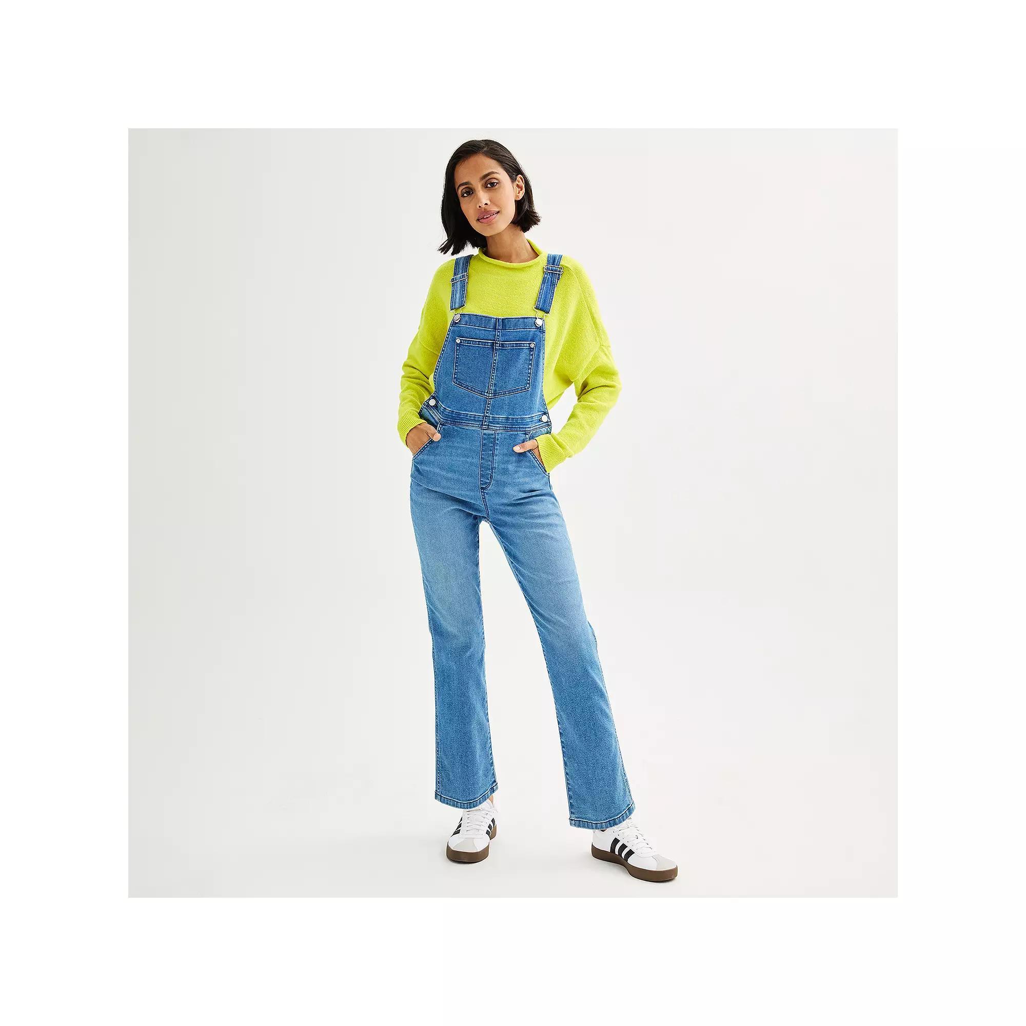 Women's Sonoma Goods For Life® Denim Overalls, Size: XS, Med Blue Product Image