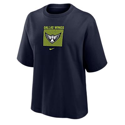 Dallas Wings Nike Womens WNBA Boxy T-Shirt | W11122WDAL-NVY Product Image