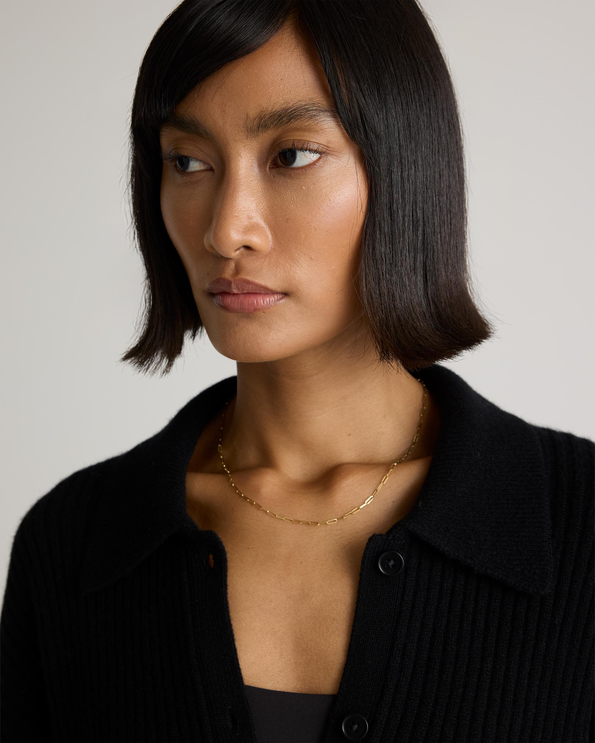 Quince | Women's Mongolian Cashmere Wide-Rib OverSized Collared Cardigan Sweater Size XS Product Image