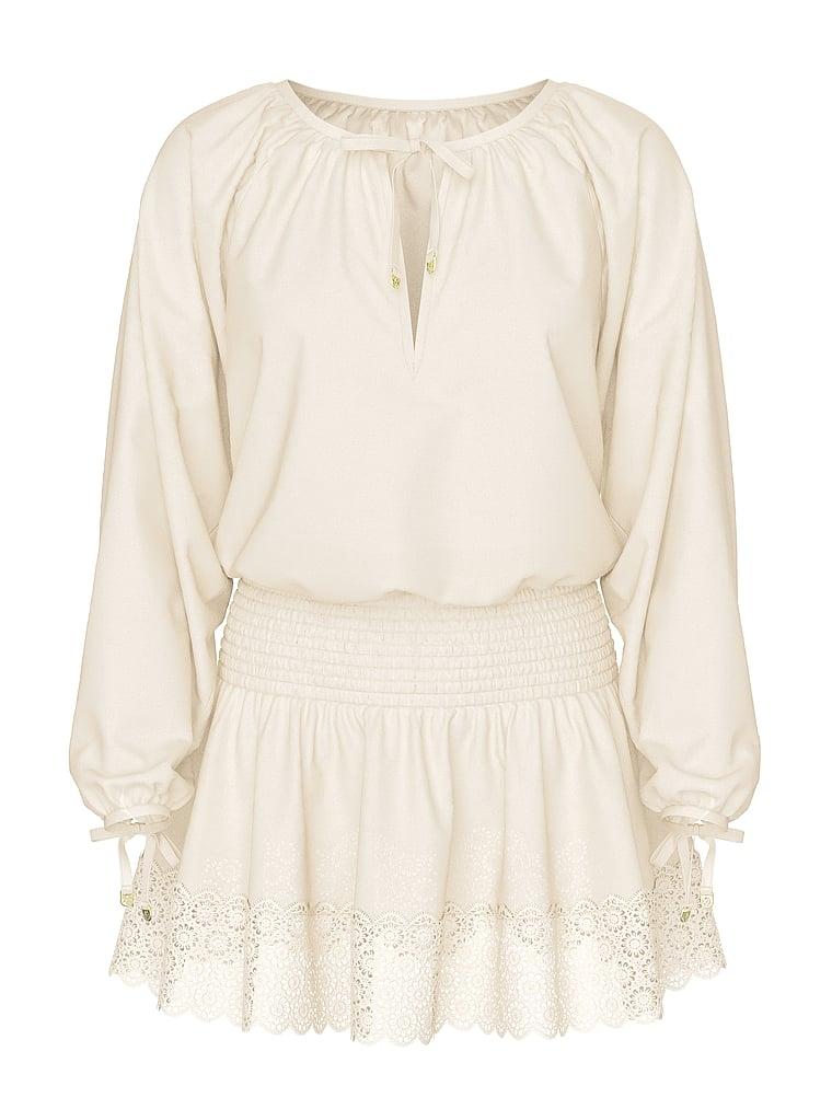 Beachwear Linen Lace-Trim Dress Product Image