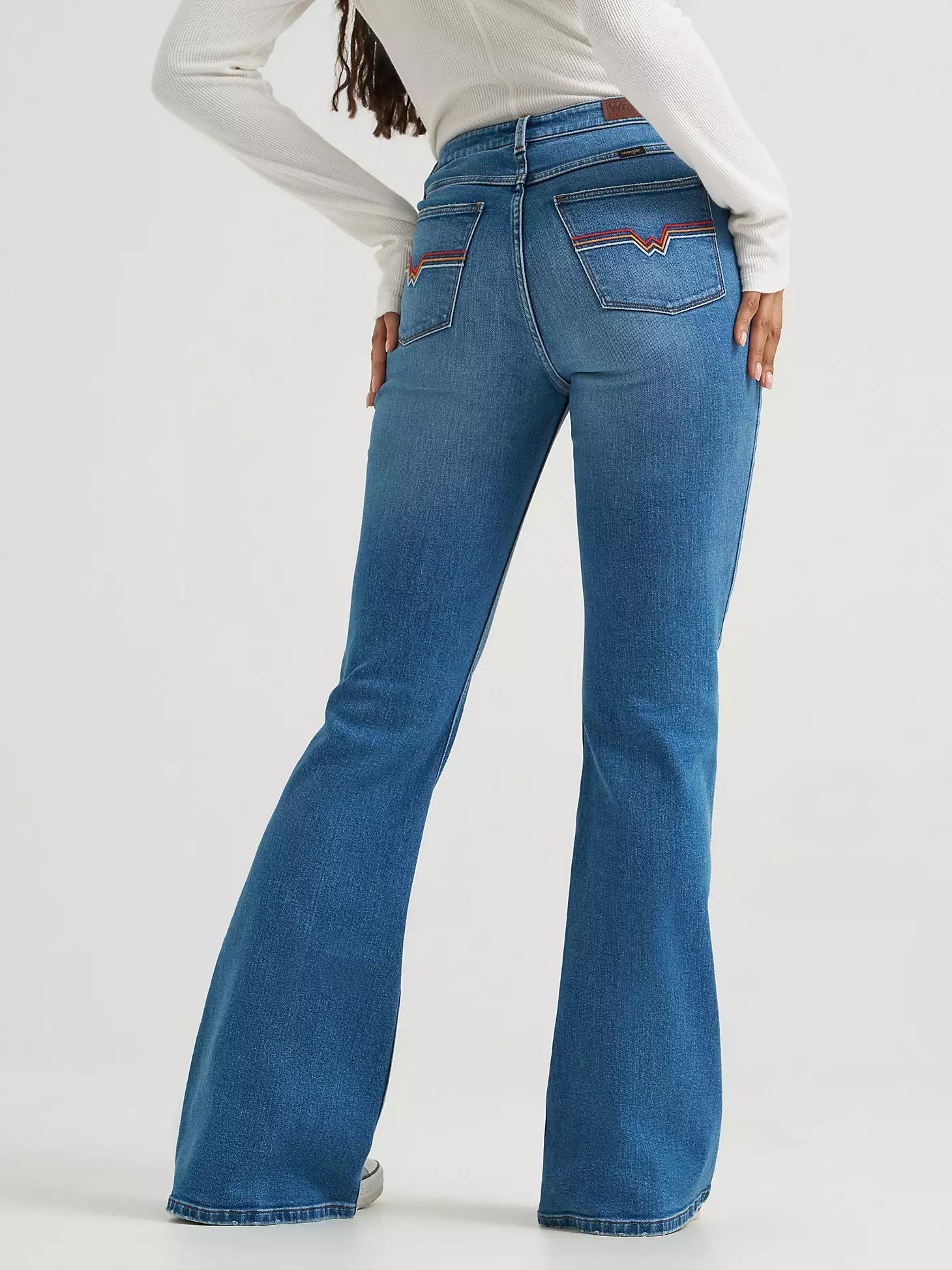 Women's Fierce Flare Embroidered Jean in Ellis Product Image