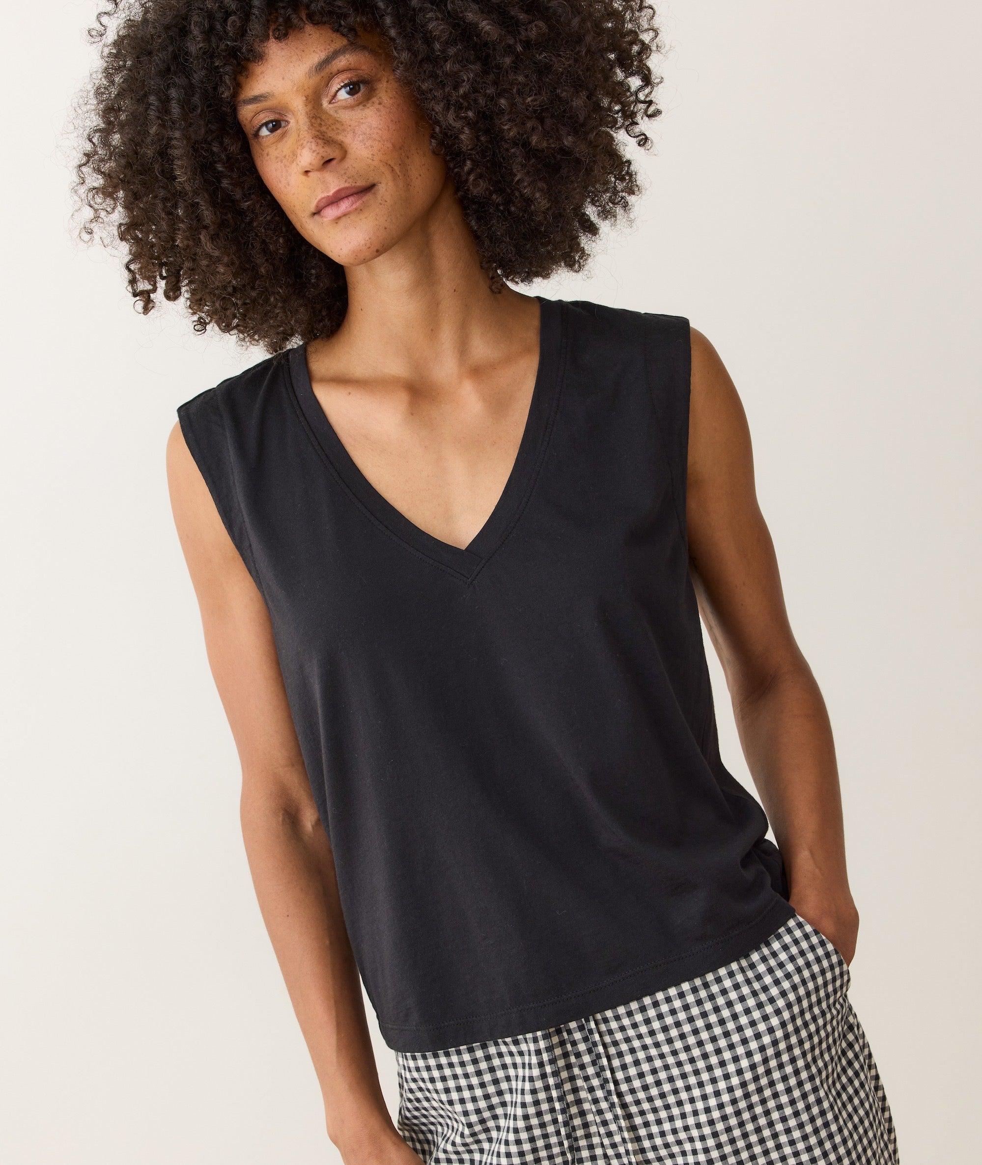 Pima Tissue V-Neck Tank Product Image