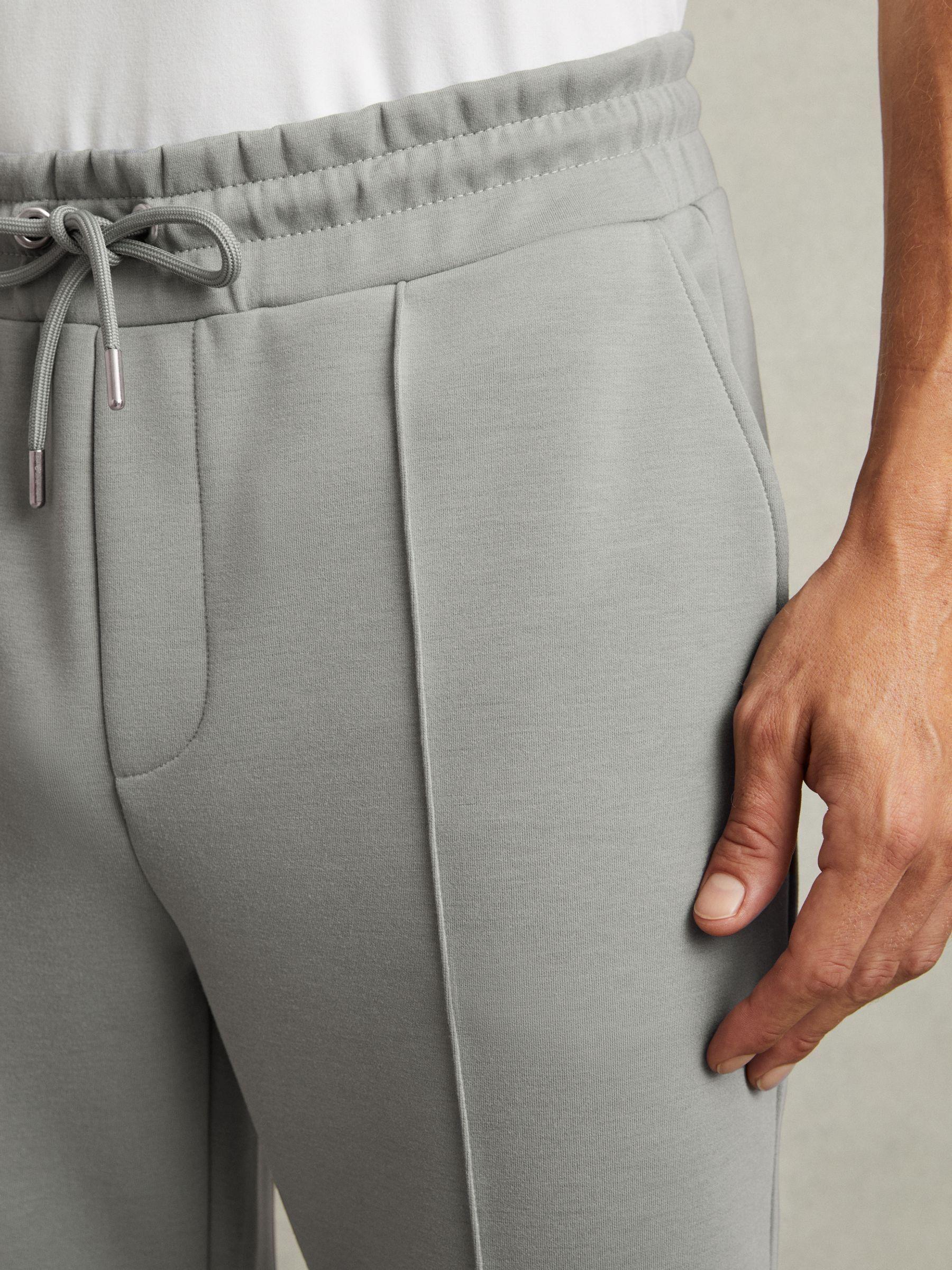 Interlock-Jersey Drawstring Joggers in Flint Grey Product Image