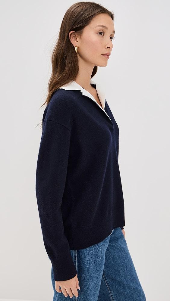 Vince Contrast Collar Polo | Shopbop Product Image