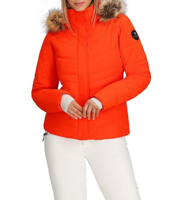 Obermeyer Tuscany II Insulated Long Sleeve Faux Fur Trim Hooded Puffer Ski Jacket Product Image