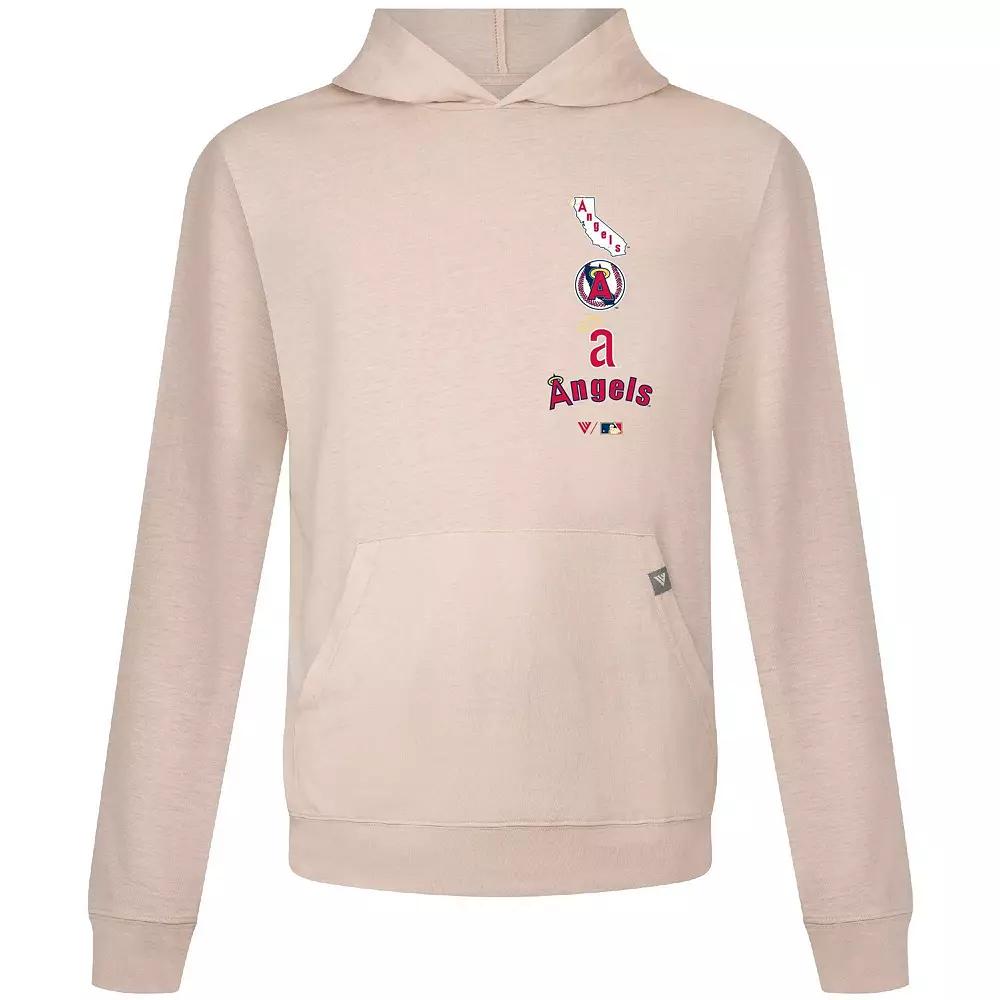 Mens Levelwear Cream Los Angeles Angels Base Line Pullover Hoodie Product Image