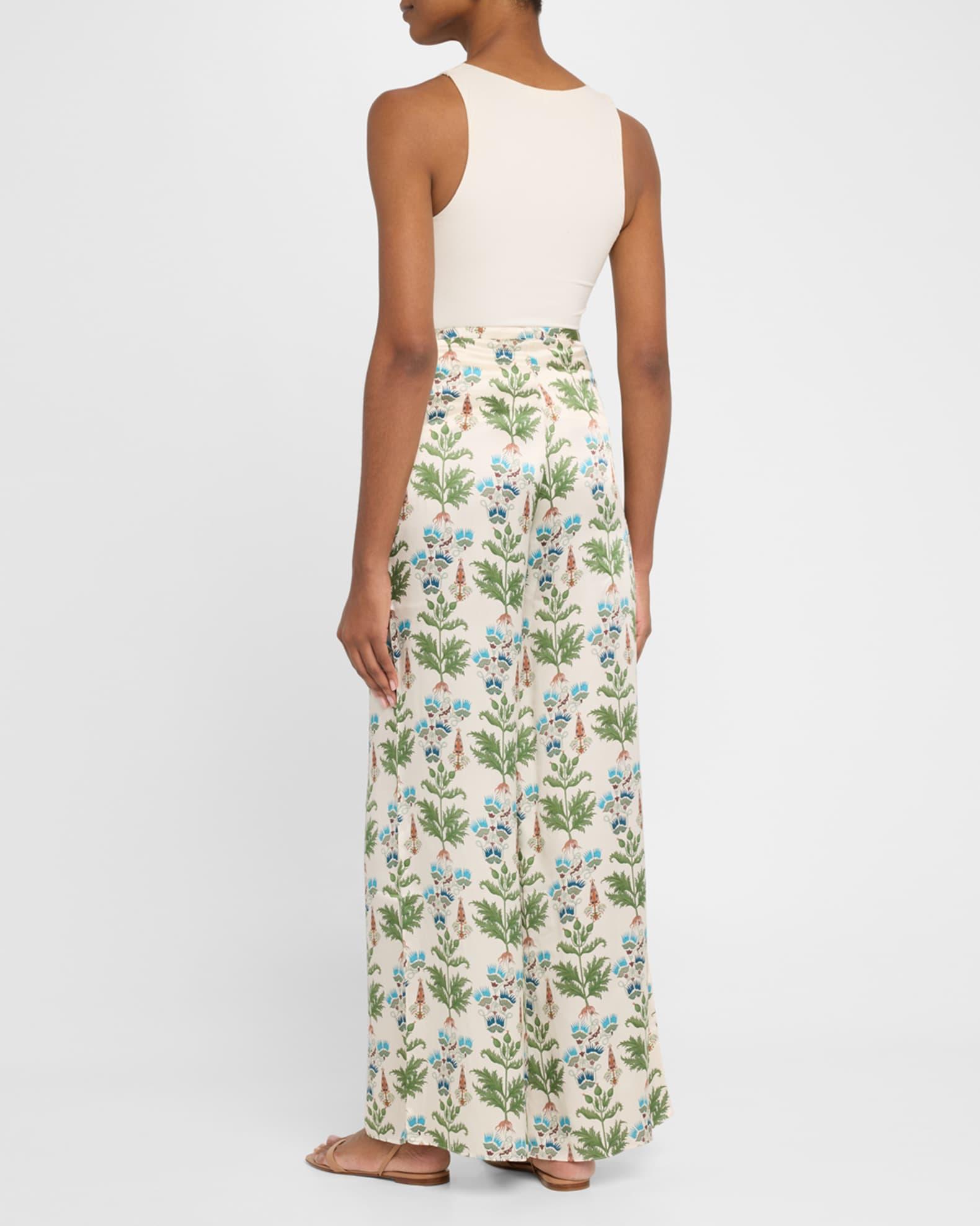 Blair Wide-Leg Silk Pants Product Image