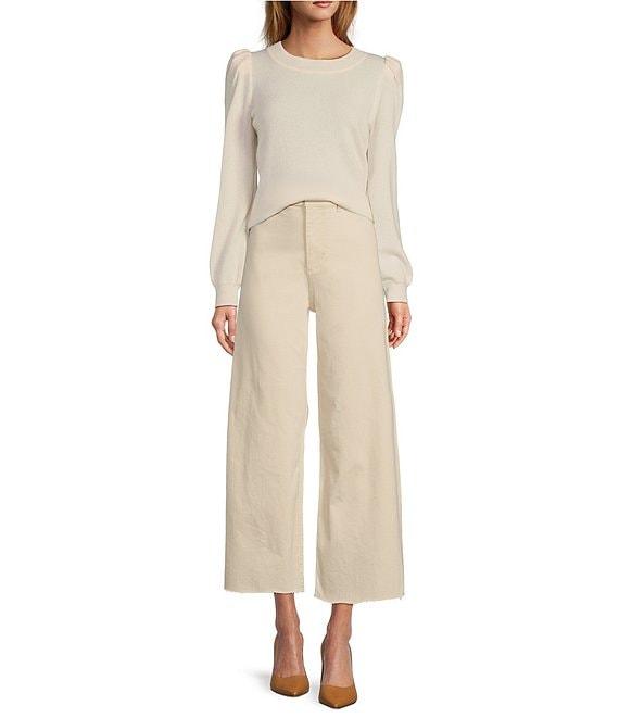 Antonio Melani Lisa Puff Sleeve Crew Neck Cashmere Sweater Product Image