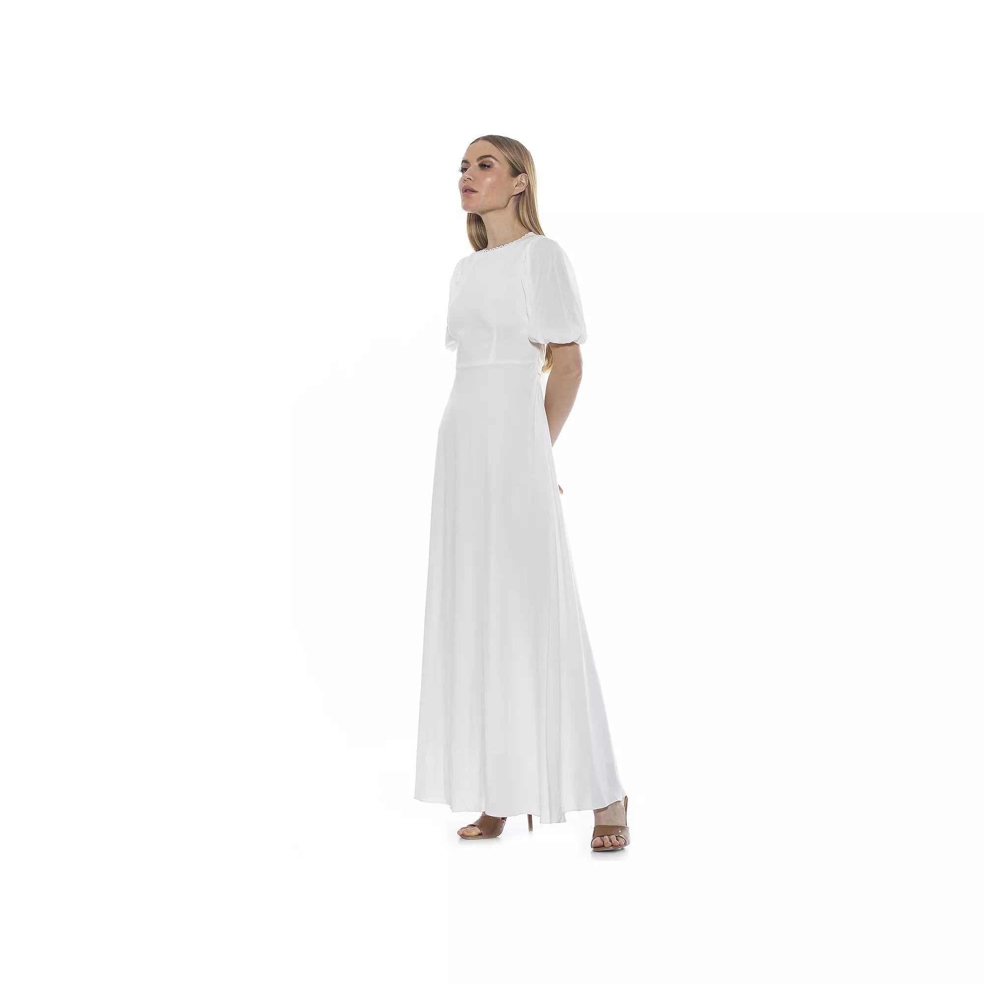 Women's ALEXIA ADMOR Open Back Fit & Flare Maxi Dress,  Product Image