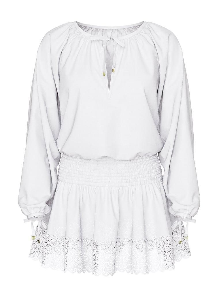 Beachwear Linen Lace-Trim Dress Product Image