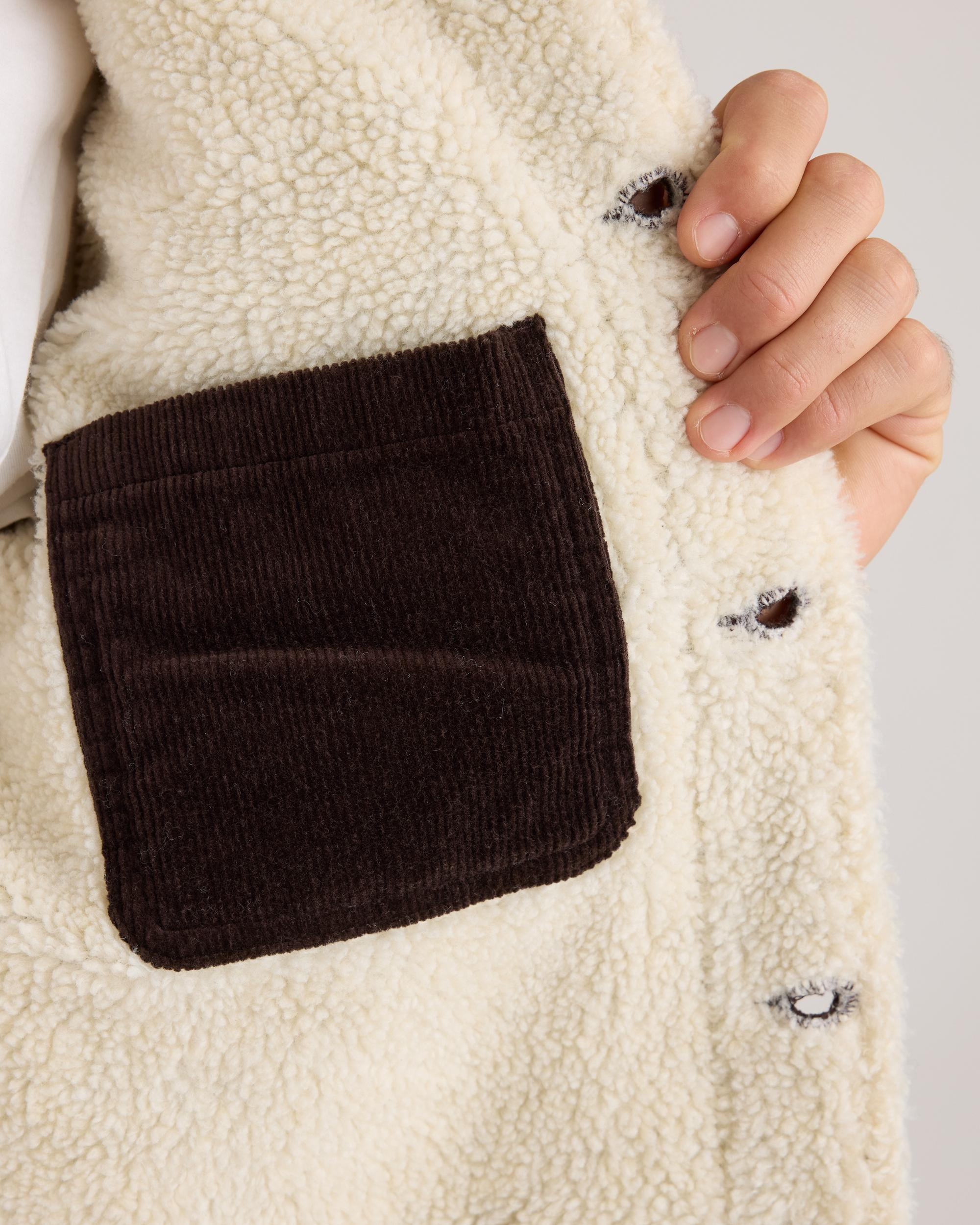 Quince | Men's Organic Stretch Corduroy Sherpa-Lined Trucker Jacket Size XL, 100% Polyester Product Image