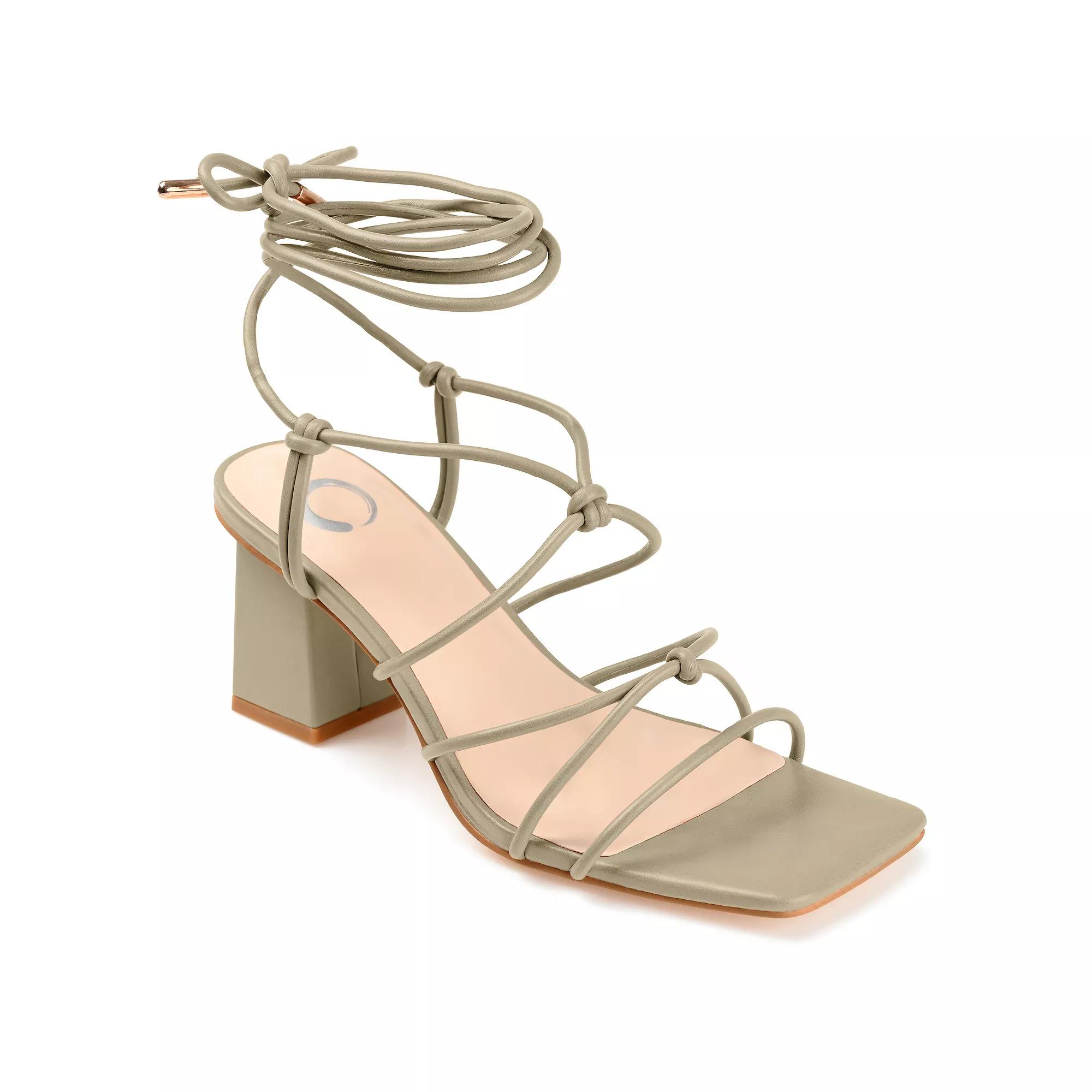 Journee Harpr Women's Tru Comfort Foam™ Strappy Heel Sandals, Size: 9, Green Product Image