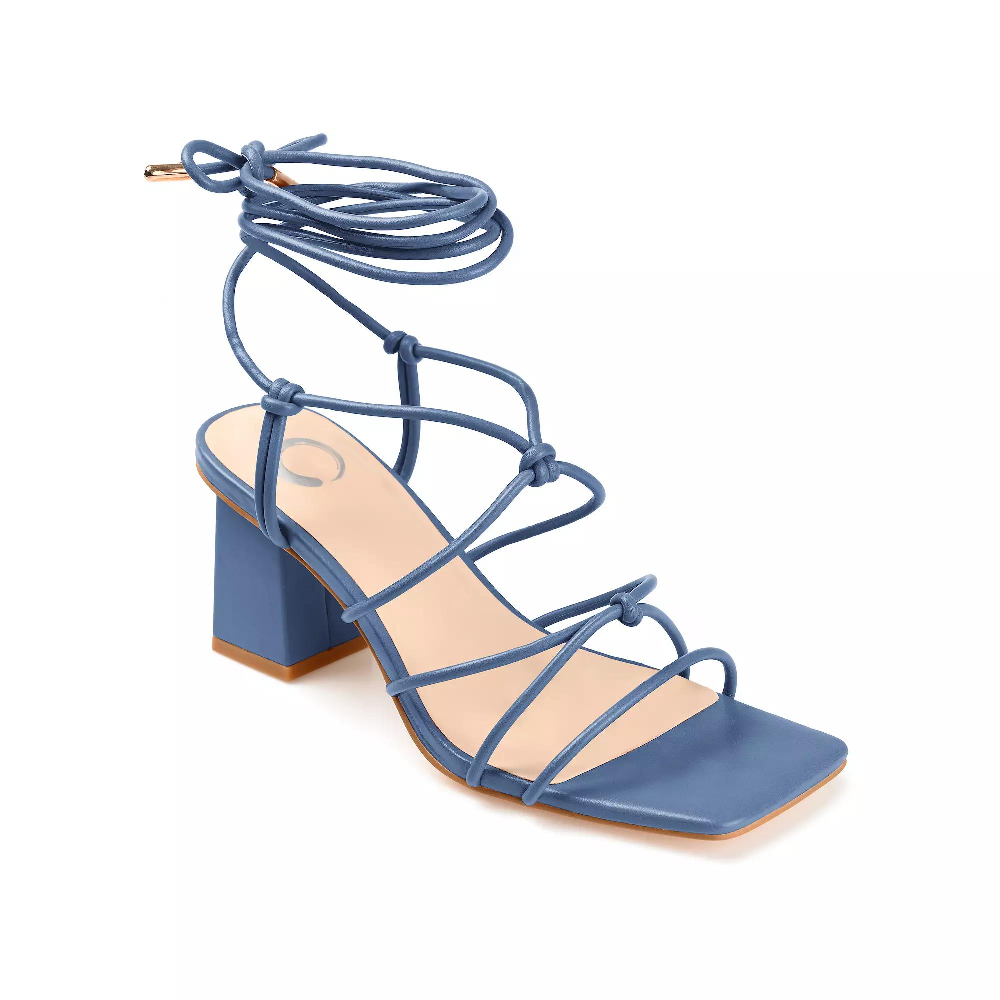 Journee Harpr Women's Strappy Heel Sandals,  Product Image