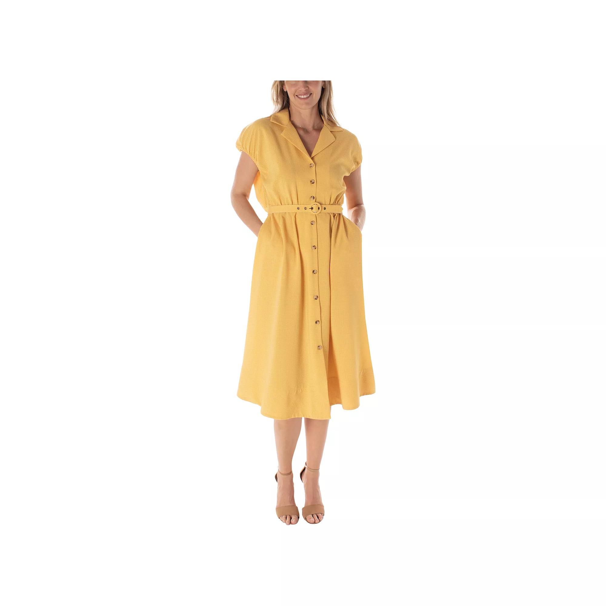 Women's Maison Tara Blouson Back Shirtdress, Size: 16, Sunflower Product Image
