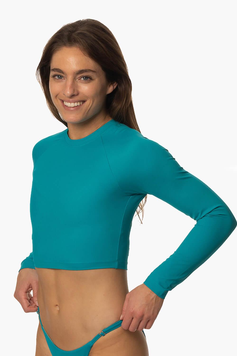Moana Long Sleeved Crop Rashguard - Encinitas Female Product Image