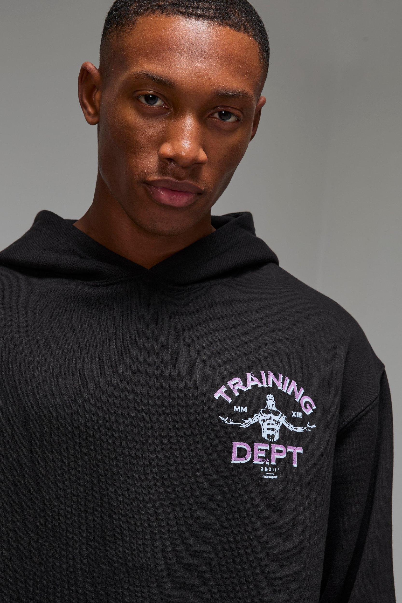 Man Active Training Dept Oversized Hoodie | boohooMAN USA Product Image