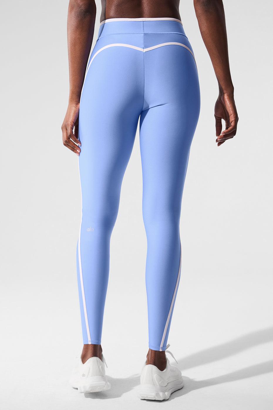 Airlift High Waist Charger 7/8 Legging - Crystal Clear Blue/White Product Image