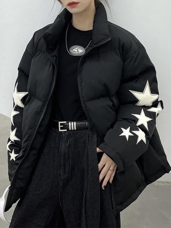 Vintage Star Patch Print Jacket Product Image