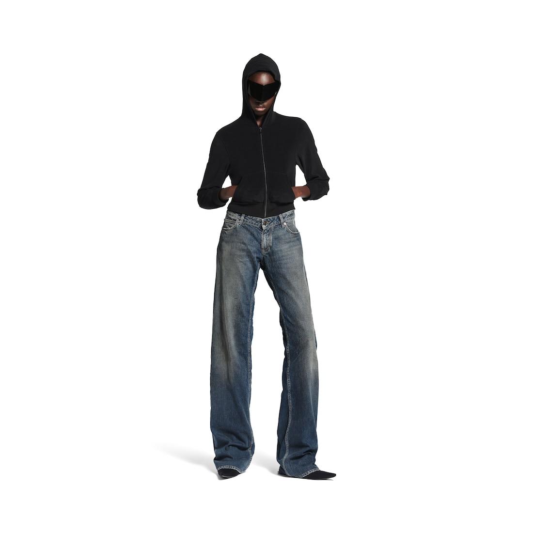 Fitted Low-waist Pants in Blue Product Image