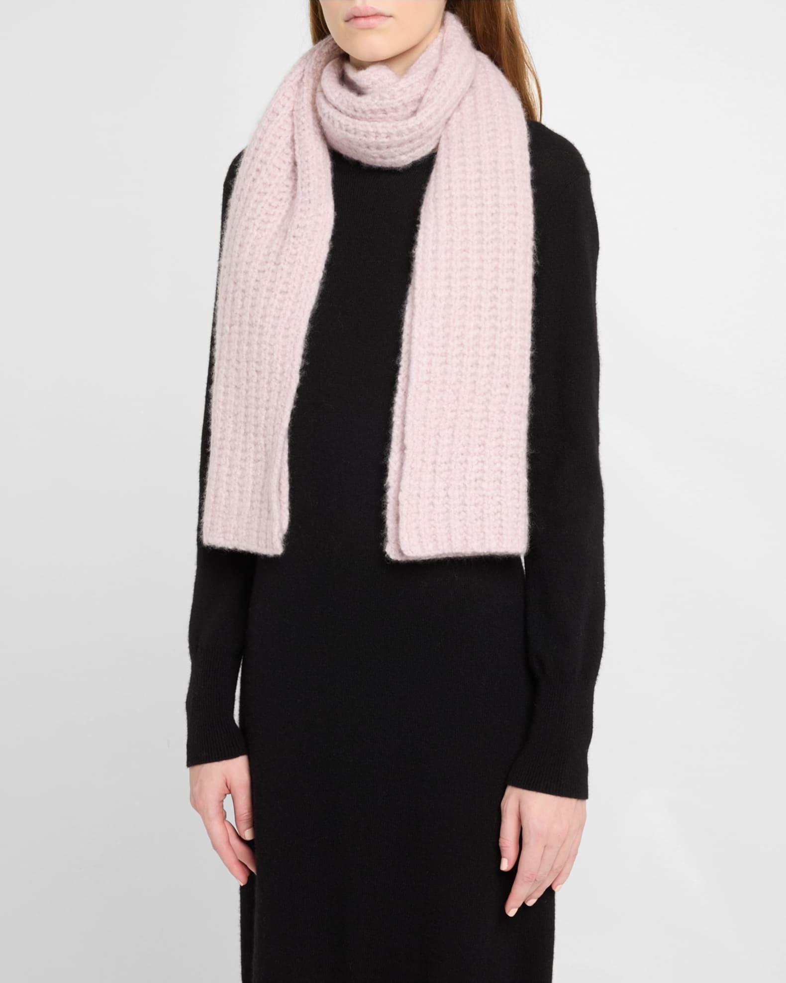 Cashmere Blend Boucle Knitted Scarf Product Image