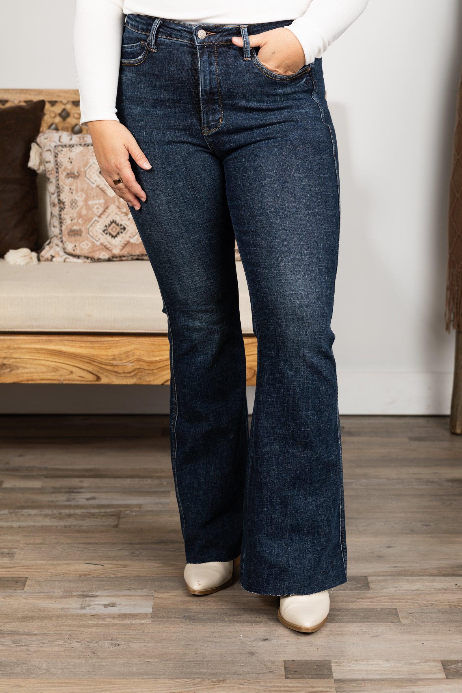 Judy Blue Dark Wash Tummy Control Flare Jean Product Image