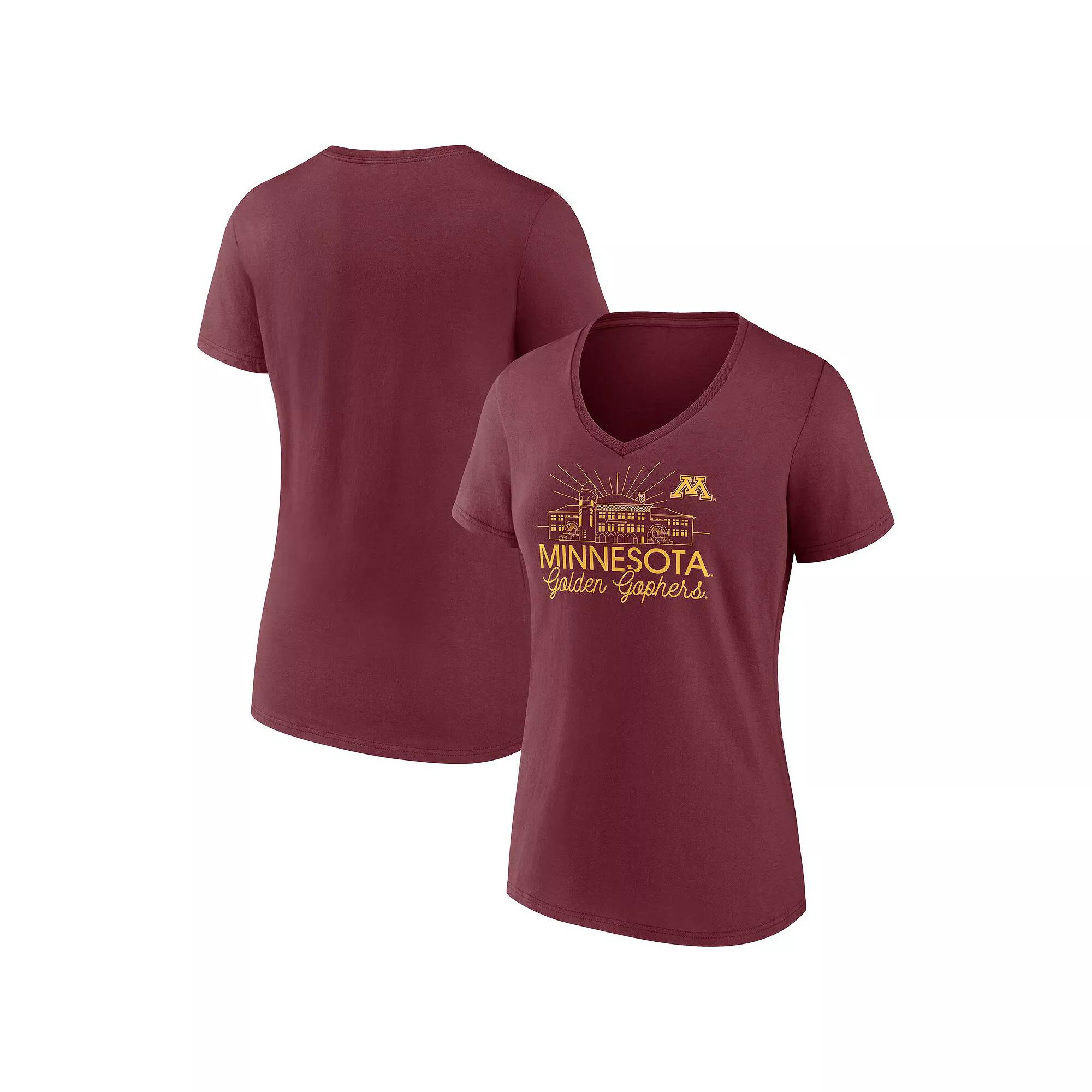 Women's Fanatics Maroon Minnesota Golden Gophers Fundamentals Region Draw T-Shirt,  Product Image