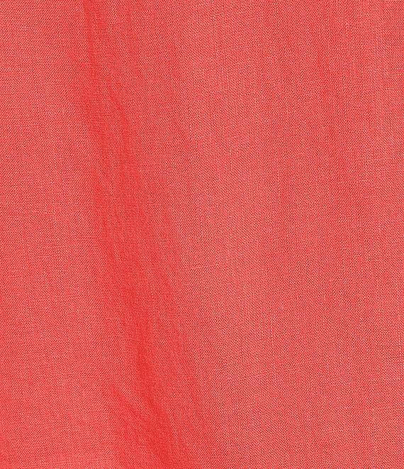 Bryn Walker Lucien Light Linen Round Neck 3/4 Balloon Sleeve Dress Product Image