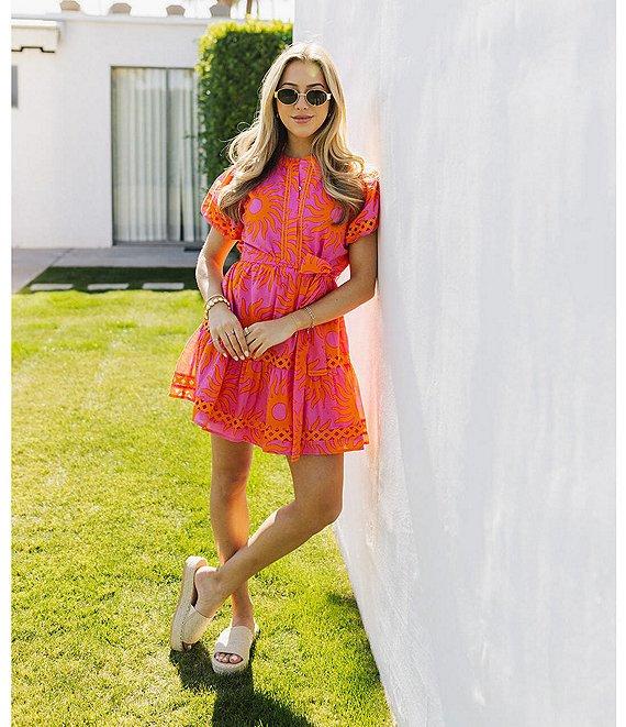 J.Marie Mara Puff Sleeve Belted Button Up A-Line Dress Product Image