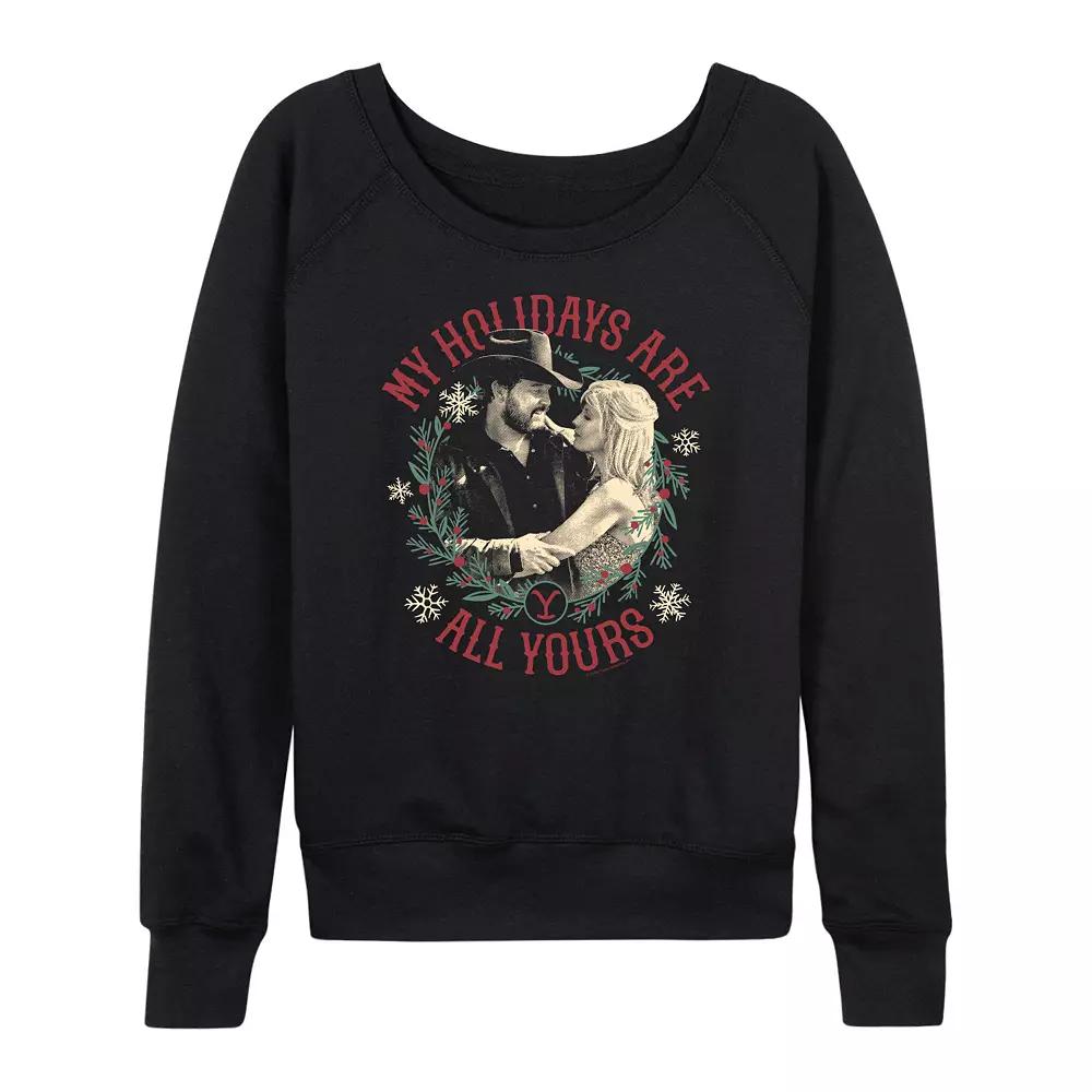 Women's Yellowstone Holidays French Terry Long Sleeve Tee,  Product Image