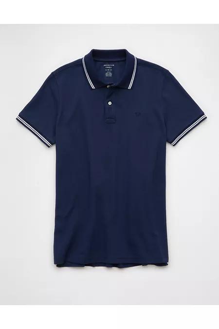 AE Lived-In Stretch Pique Slim Fit Tipped Polo Shirt Men's Product Image