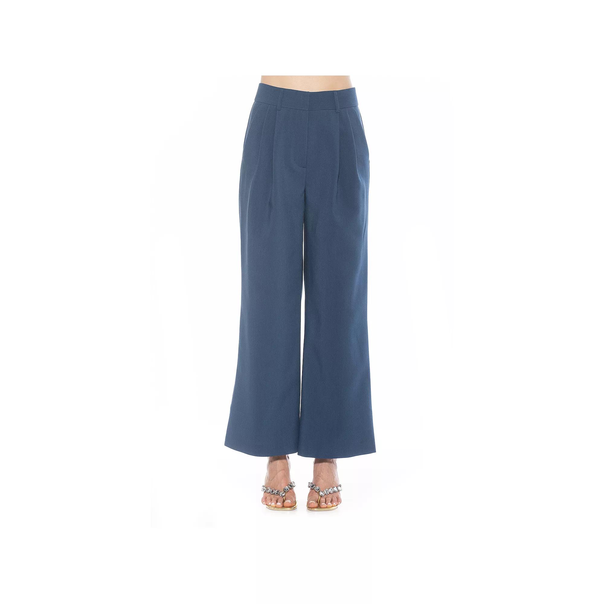 Women's ALEXIA ADMOR Elodie Belted Front Zip Wide Leg Pant,  Product Image
