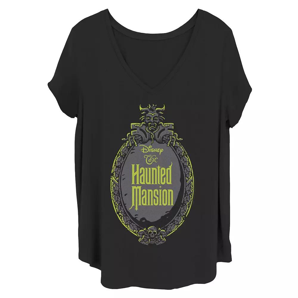Disney's The Haunted Mansion Women's Mirror Frame V-Neck Tee, Girl's,  Product Image